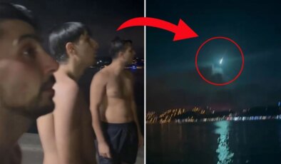 İstanbul semalarında gök taşı heyecanı! O anlar kamerada