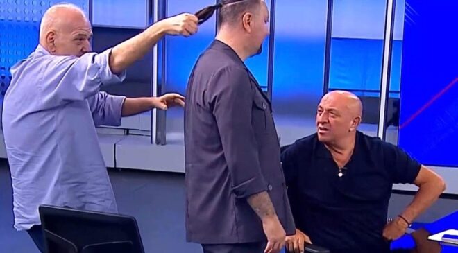 Ahmet Çakar ve Necati Ateş, o pozisyonu stüdyoda canlandırdı