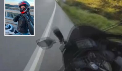 Şile’de genç kadının hayatını kaybettiği kaza kask kamerasında