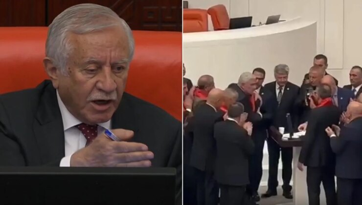 Genel Kurul’da dikkat çeken anlar: İYİ Partili Türkoğlu kürsüden güçlükle indirildi
