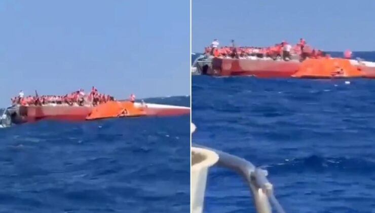Girne açıklarında batan yolcu gemisinden ilk görüntü