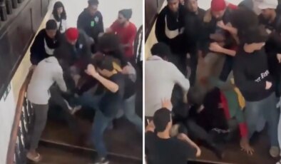 Giydiği tişört nedeniyle tekme tokat dövüldü