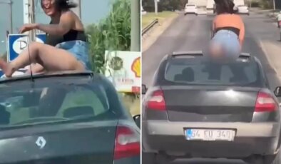 Görenler gözlerine inanamadı! Dans etti, yetmedi eteğini sıyırıp…