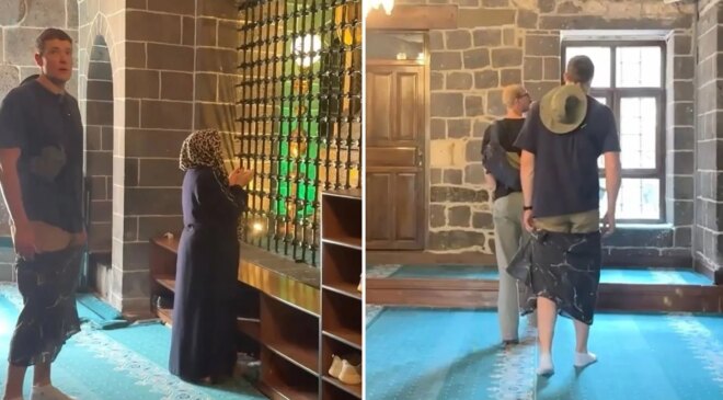 Görüntü Diyarbakır’daki bir camiden! İzleyenler yorum yapmadan edemiyor
