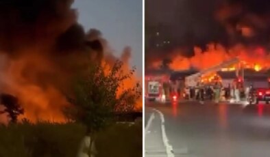 Başakşehir İkitelli Organize Sanayi Bölgesi’nde iş yerinde yangın
