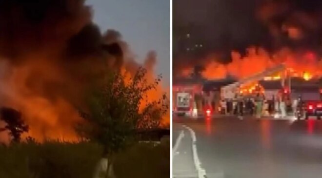 Başakşehir İkitelli Organize Sanayi Bölgesi’nde iş yerinde yangın