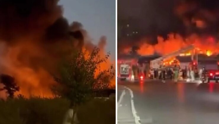 Başakşehir İkitelli Organize Sanayi Bölgesi’nde iş yerinde yangın