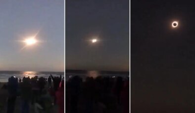 İzlanda’da gündüz geceye döndü! Güneş tutulması böyle görüntülendi