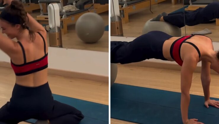 Güzel oyuncudan olay spor paylaşımı! Esnekliği ağızları açık bıraktı
