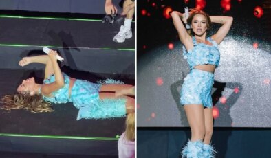 Hadise konserinde yerde dans etti! O anlar çok konuşuldu