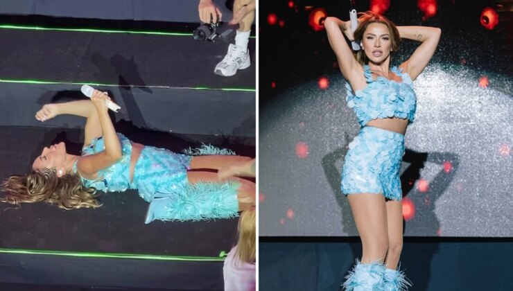 Hadise konserinde yerde dans etti! O anlar çok konuşuldu