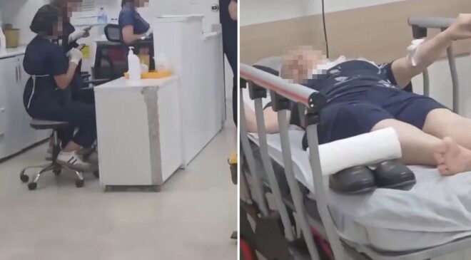 Hastanede çekilen görüntü büyük tartışma yarattı