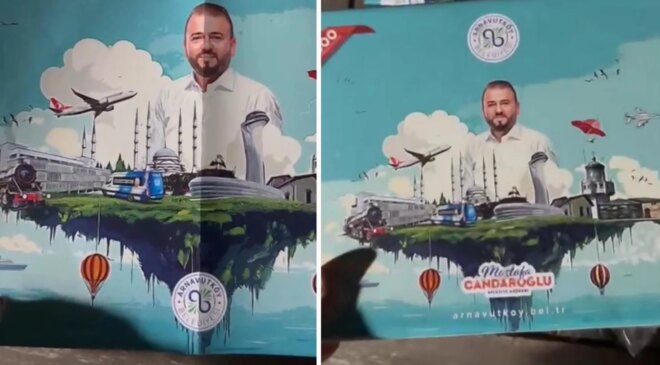 Belediye başkanı, kendi yapbozunu bastırıp çocuklara dağıttı