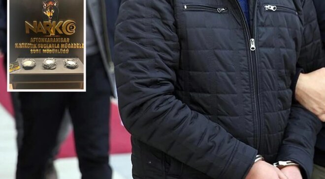 Afyonkarahisar’da 5 kg uyuşturucu hammaddesiyle yakalanan şahıs tutuklandı