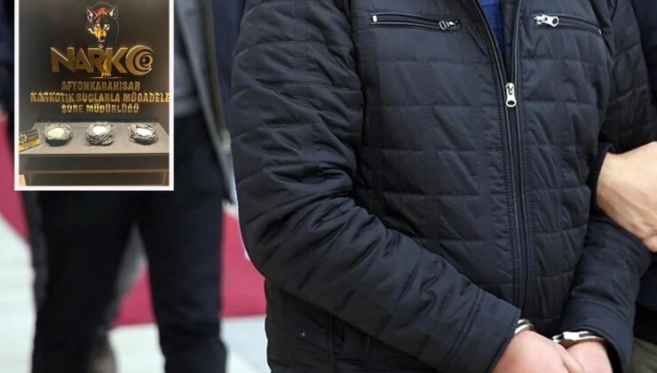 Afyonkarahisar’da 5 kg uyuşturucu hammaddesiyle yakalanan şahıs tutuklandı