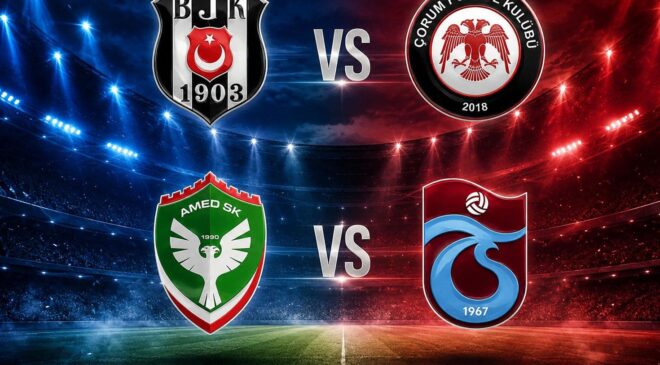 Canlı skor: Beşiktaş-Çorum FK ve Amedspor-Trabzonspor maçlarında heyecan çok yüksek