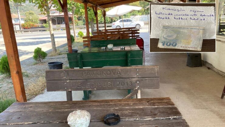 Kapalı Kahvehanede Kahvaltı Yapan Aile, Not ve 100 TL Bıraktı