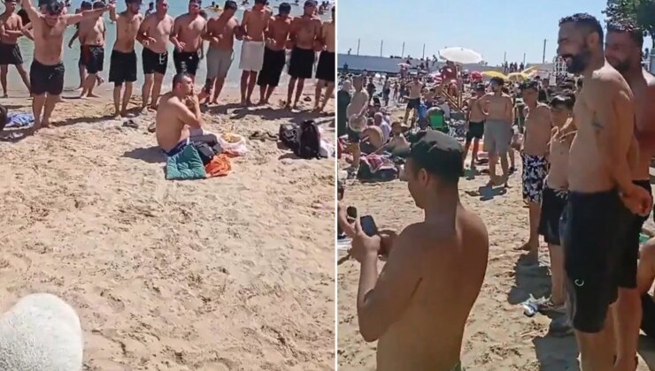 İstanbul’da Caddebostan plajında tartışma yaratan görüntü