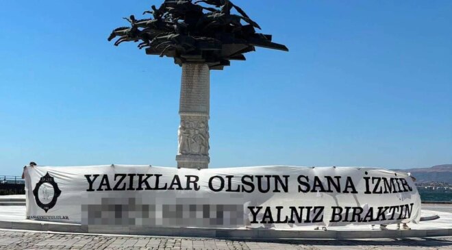 Altay taraftarından şehre tepki