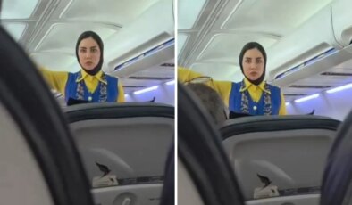 Çekmeyin dedi, dinletemedi! Kadın hostesin kendisini çeken yolculara tepkisi viral oldu!