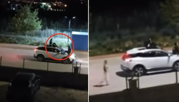 Elazığ’da ölümüne yolculuk: Aracın tavanında ve kaputunda gittiler!