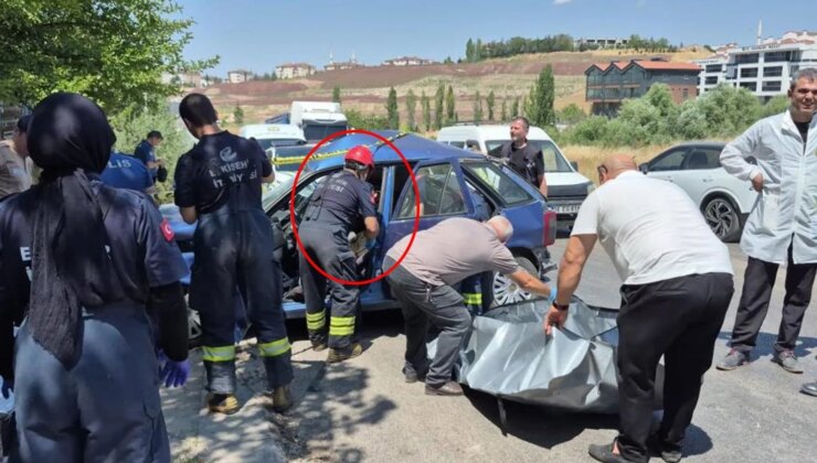 Talihsiz kadının cenazesi sıkıştığı araçtan güçlükle çıkarıldı