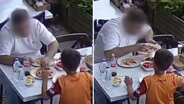 Kamera her şeyi kaydetti! Çocuğunun yanında yaptığı rezilliği bakın