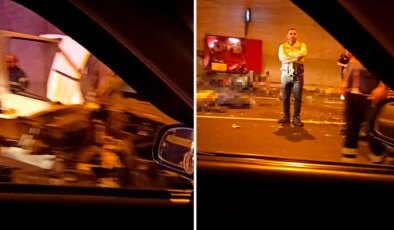 Tünelde feci kaza: 3 ölü, 1 ağır yaralı