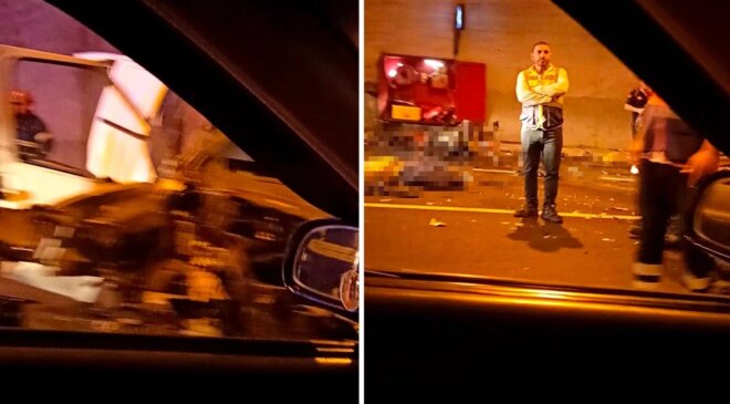 Tünelde feci kaza: 3 ölü, 1 ağır yaralı