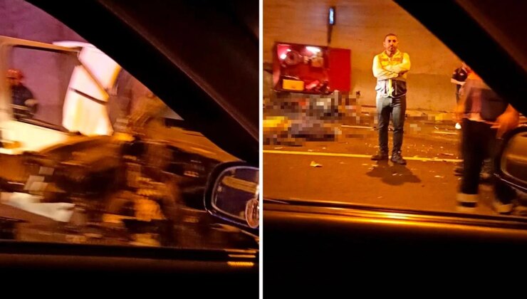 Tünelde feci kaza: 3 ölü, 1 ağır yaralı