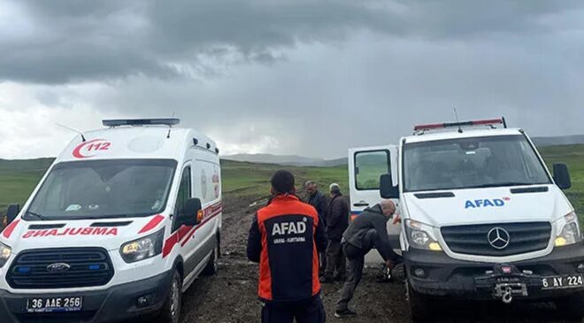 Kars’ta yıldırım isabet eden 1 kişi ağır yaralandı