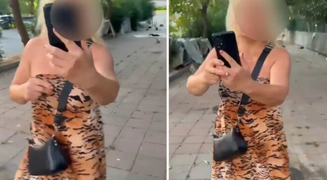 Kedileri besleyen kadın, insanların sokaktan geçmesine izin vermedi