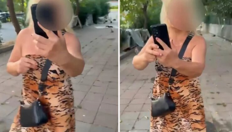 Kedileri besleyen kadın, insanların sokaktan geçmesine izin vermedi