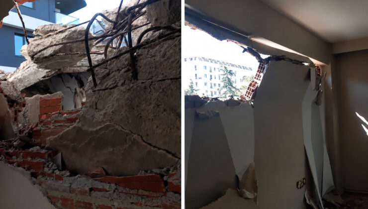 Avcılar’da koltukta uzandığı sırada iş makinesi dairenin duvarını yıktı