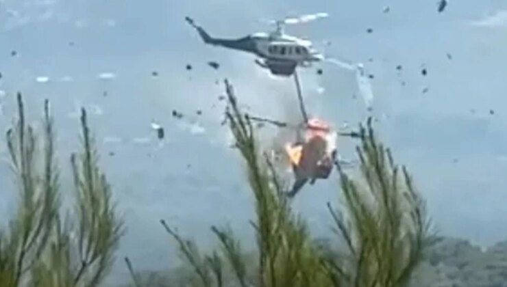 Yunanistan’da orman yangınlarına müdahalede facia: 2 helikopter havada çarpıştı