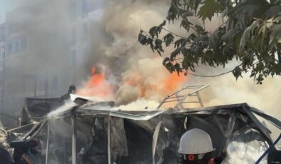 Malatya’da konteyner kentte yangın