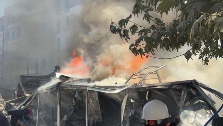 Malatya’da konteyner kentte yangın