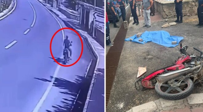Devrilen motosikletin 14 yaşındaki sürücüsü öldü