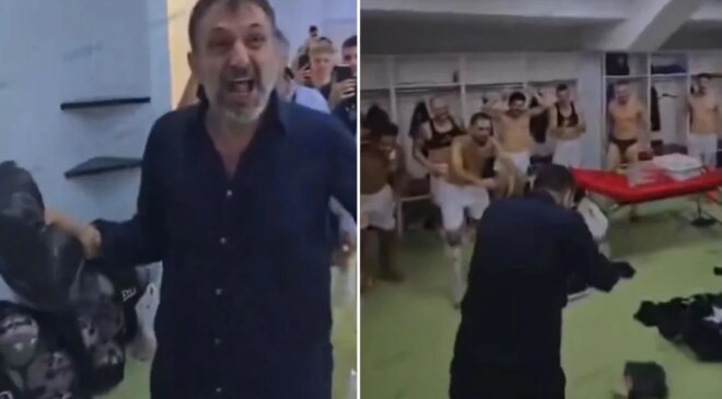 Kulüp başkanı çıldırdı! Para dolu çantayı futbolcuların önüne saçtı