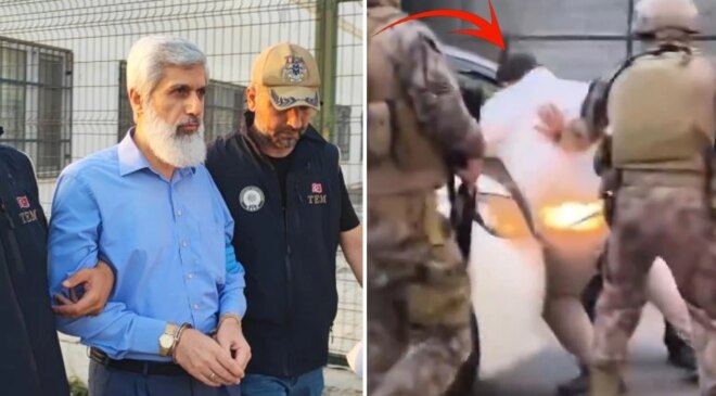 Destekçileri, Alparslan Kuytul’un bindirildiği aracın önüne yattı