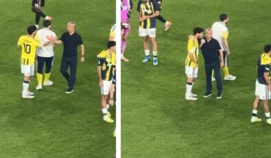 Maç sonuna damga vuran görüntü! Uzun uzun konuştular