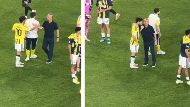 Maç sonuna damga vuran görüntü! Uzun uzun konuştular
