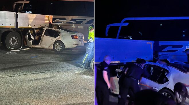 Makaslayan tır dehşet saçtı! Hurdaya dönen araçtan sağ çıkan olmadı