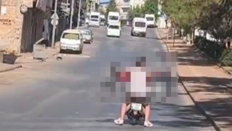Pes dedirten görüntü! hem trafiği hem hayatlarını tehlikeye attılar