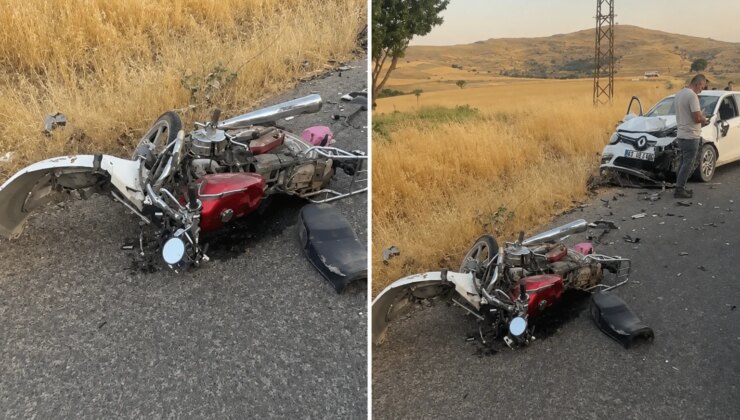 Mardin’de feci kaza: Otomobille çarpışan motosikletteki 2 kişi hayatını kaybetti
