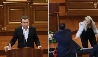 Kosova Meclisi’nde Başbakan Kurti’ye yumurtalı protesto