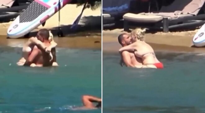 Ali Biçim ve sevgilisinin denizdeki görüntüsü olay oldu