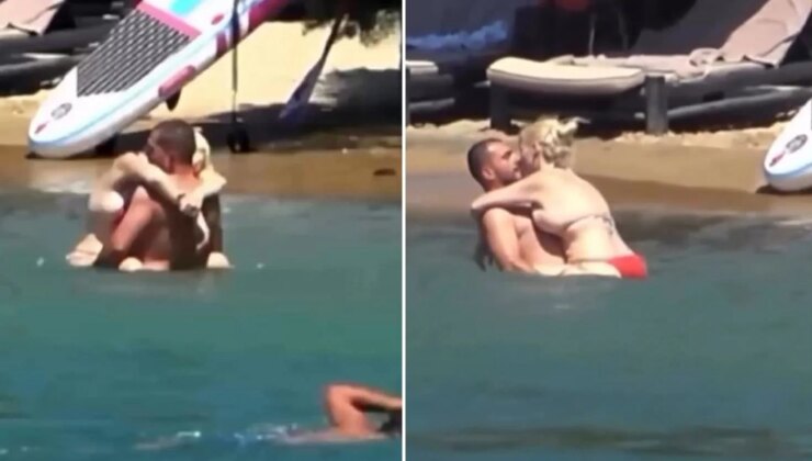 Ali Biçim ve sevgilisinin denizdeki görüntüsü olay oldu
