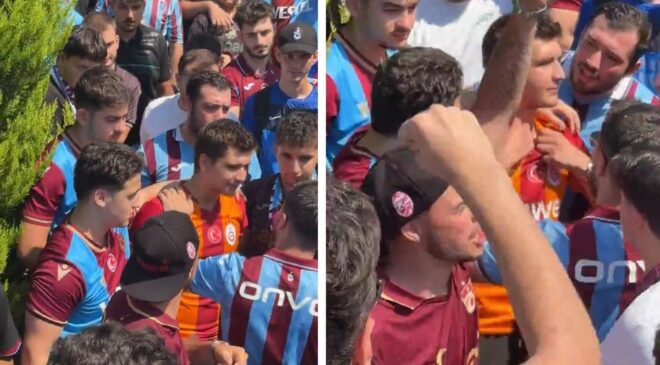 Salah karşılamasında ilginç anlar! Galatasaray formasını çıkarttırdılar