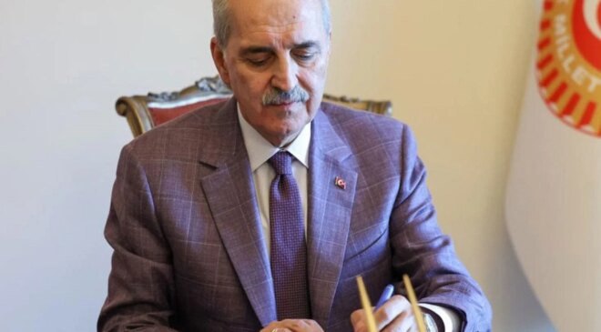 TBMM Başkanı Numan Kurtulmuş, çerçeve yasa teklifini imzaladı